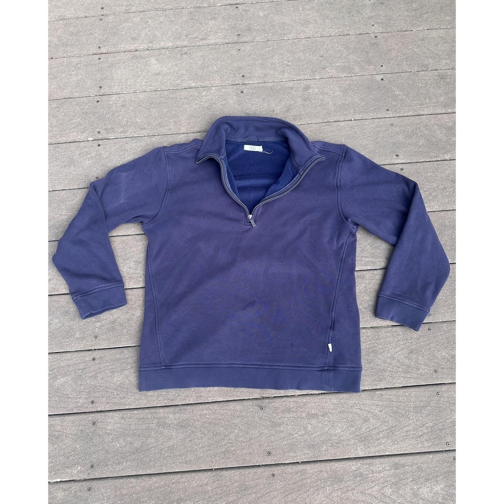 UGG Sweatshirt Mens Large Blue Fleece 1/4 Zip Mock Neck Pullover Casual Winter